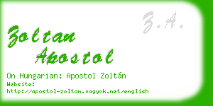 zoltan apostol business card
