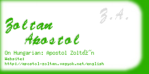 zoltan apostol business card